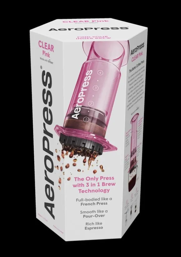 Aeropress Clear Colors Pink Coffee Press