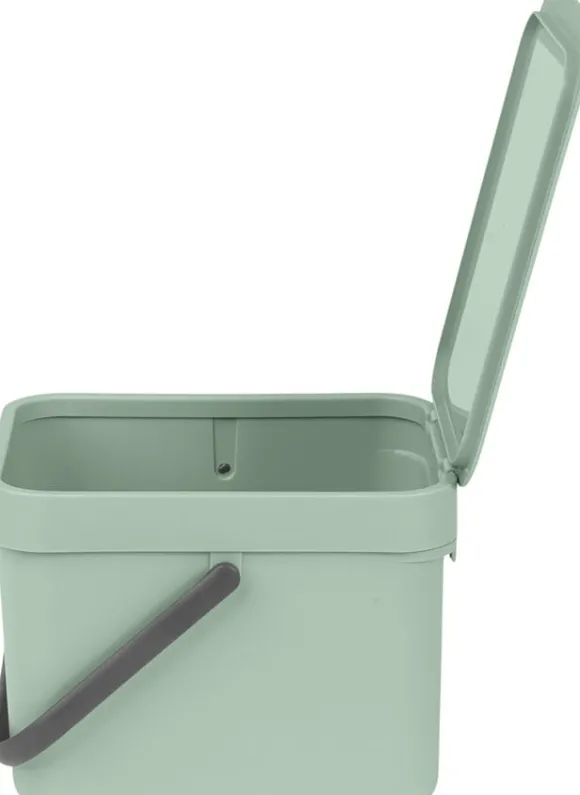 Affaldsspand m/låg sort. kon. 6 ltr