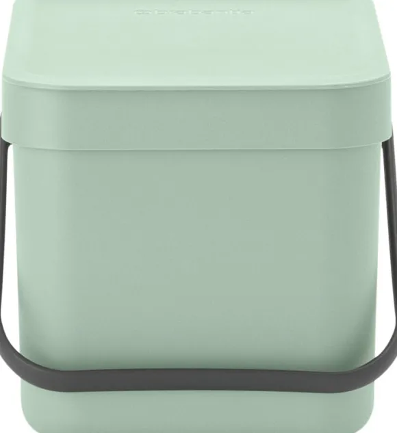 Affaldsspand m/låg sort. kon. 6 ltr