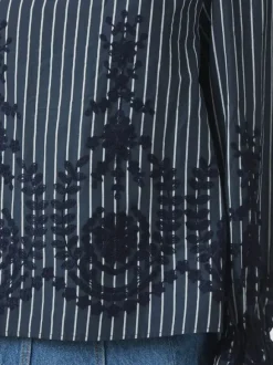 Amara Stripe Emb Blouse