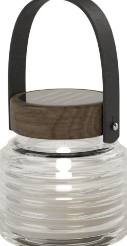 Aston Solar Krukke, Ø12xH12cm, Sort/Brun