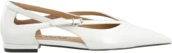 BIABARI Cut Out Pointy Flat Faux Leather