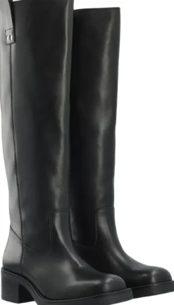 BIAMARY Knee High Pull On Boot Smooth Leather