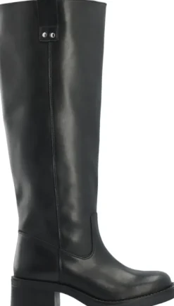BIAMARY Knee High Pull On Boot Smooth Leather