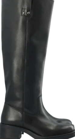 BIAMARY Knee High Pull On Boot Smooth Leather