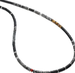 Black Onyx & Labradorite Heishi Necklace
