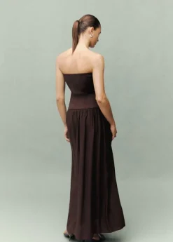 Combined strapless dress
