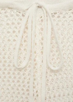 Crochet flared cotton blend trousers