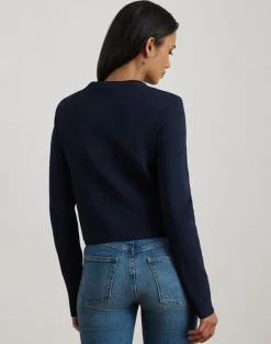 Cropped Crewneck Sweater Jacket