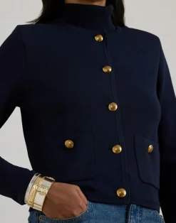 Cropped Crewneck Sweater Jacket