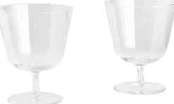 Curve Stem Glass-Set of 2-Small-Clear