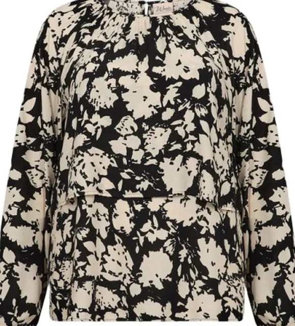 Curvy WA-SAPHINA 1 Bluse Sort