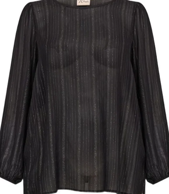 Curvy WA-SELA 1 Bluse Sort