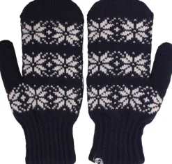 Danicebird Wool Mittens Dk Navy STAR