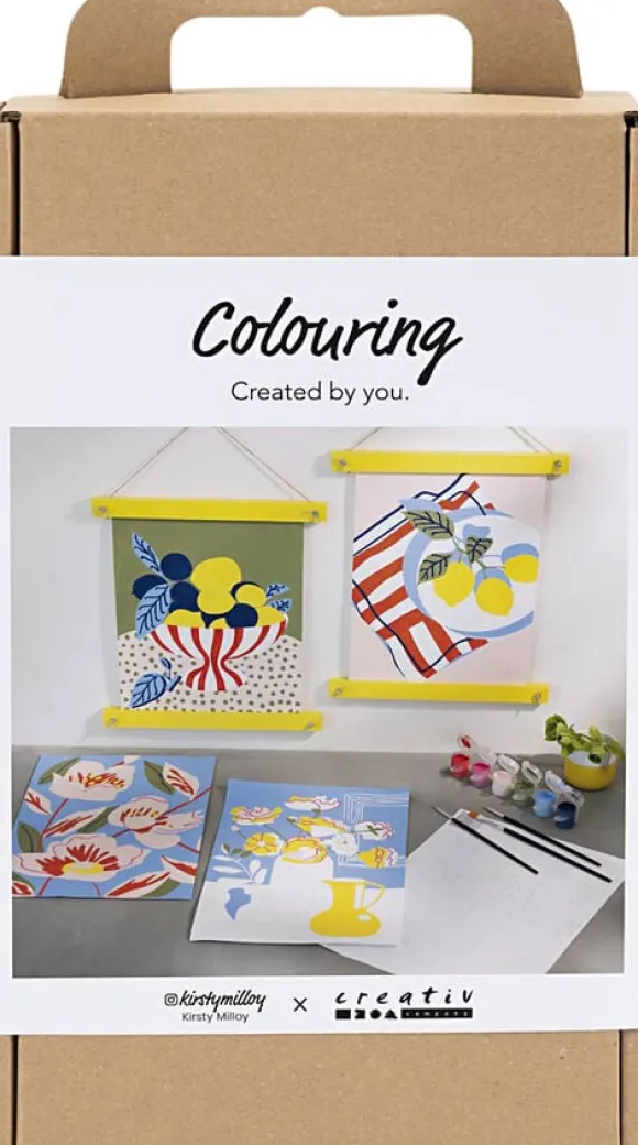 DIY Kit Farvelægning, Paint by numbers, akrylmaling