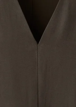 Double-belt A-line dress
