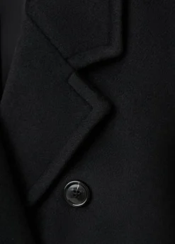 Double-breasted wool coat
