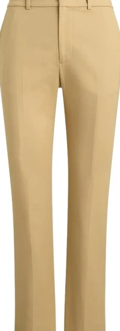 Double-Faced Cotton Slim Straight Pant