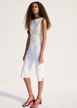 Draped cotton top