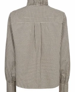 Ellen 4 Check Cotton Frill Shirt - 100% Cotton GOTS