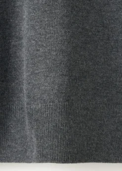 Fine-knit crew-neck sweater