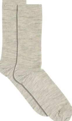 Fine wool rib socks