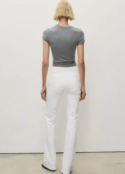 Fiona flared mid-rise cotton jeans