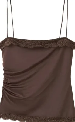 Fitted top with lace detail