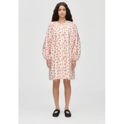 2067 Flat Textured Poly, Voluminous Bow Dress