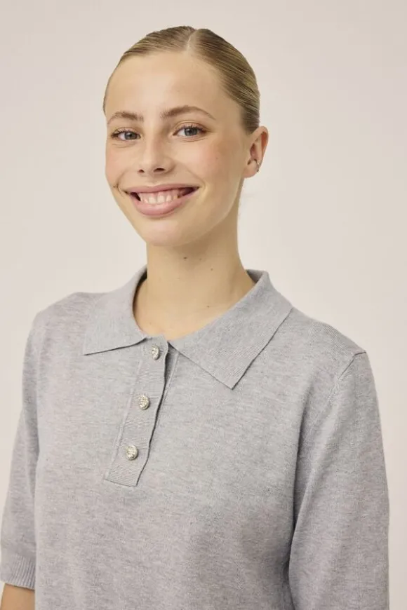 Frigga 11 Kortærmede strik polo - Viscose LENZINGECOVERO
