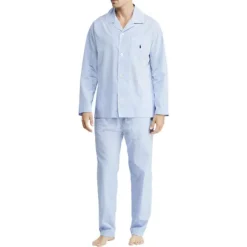Gingham Poplin Long Sleep Set