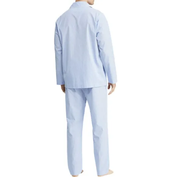 Gingham Poplin Long Sleep Set