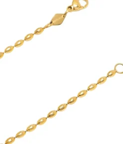 Gold Evil Eye Beaded Chain Necklace