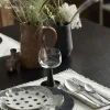 GRAINY plate, L, dark blue