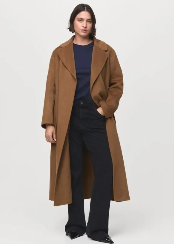 HANDMADE WOOL COAT WITH BELT. -- BATIN