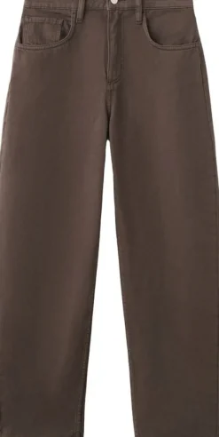 HIGH-WAISTED COTTON BARREL JEANS BET