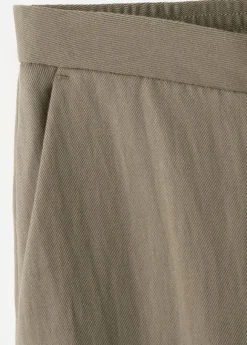 High-waisted lyocell trousers