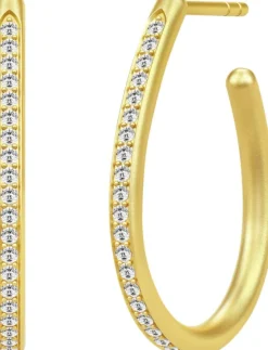 Infinity pear hoops