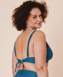 Istana draperet bikini top - Teal