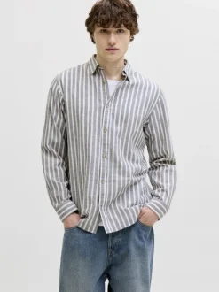 JJESUMMER LINEN BLEND SHIRT L/S SN