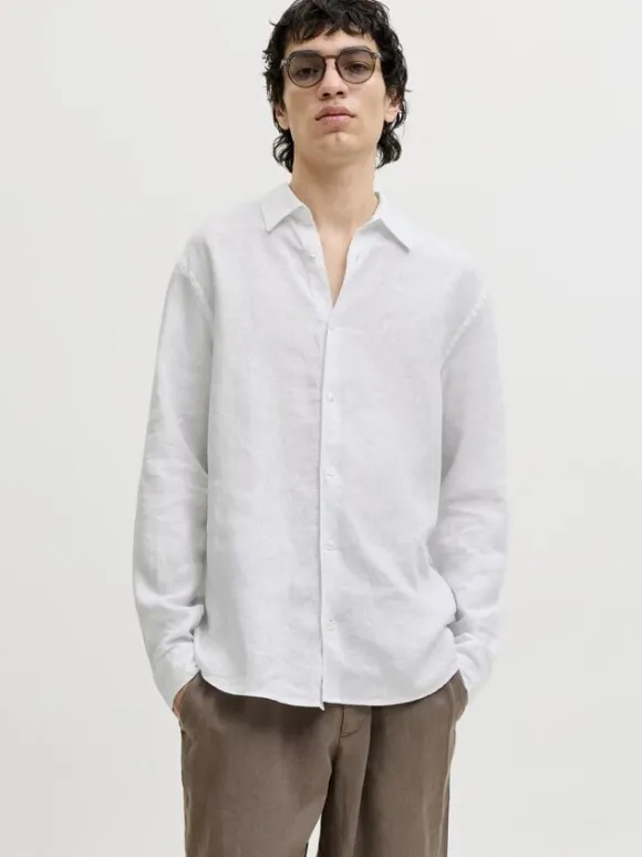 JPRBLALAWRENCE LINEN LS SHIRT SN