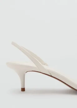 Kitten-heel sandals with strap
