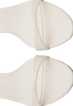 Kitten-heel sandals with strap