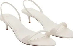 Kitten-heel sandals with strap