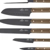 Knivset Phenix Walnut 6 delar Svart/Valnötträ