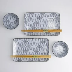 Kotobuki Sushi Giftset 6pcs Kikko 20.5x13.2x2. 2cm & 9.3x3. 2c