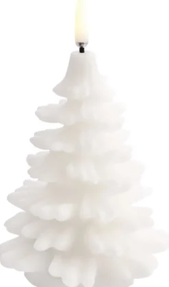 LED candle christmas tree, Nordic white, Smooth, 9x12 cm (2/12)