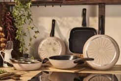 Ledro Wok 28 Beige Rund Aluminum