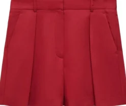 Linen-blend suit bermuda shorts