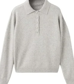 Long-sleeved polo-neck sweater